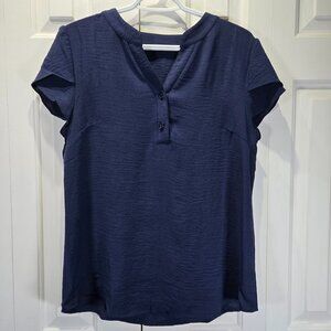 New Women’s Navy Blue Casual Top | Size Large